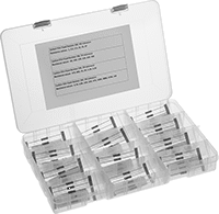 Image of Product. Front orientation. Resistors. Resistor Assortments.