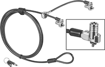Image of Product. Front orientation. Contains Inset. Cable Locks. Anchored Cable Locks .