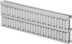 Image of Product. Front orientation. Conveyor Lane Dividers. Roller Conveyor Lane Dividers, Guides, Style D.