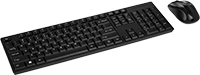 Image of Product. Standard Keyboard and Mouse. Front orientation. Keyboards. Wireless Keyboards, Keyboards and Mice, Black, Low-Profile Keys.
