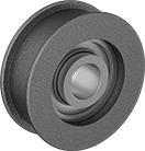 Image of Product. Front orientation. Flat Belt Idler Pulleys. Cast Iron.