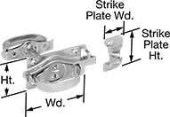 Image of Product. Front orientation. Contains Annotated. Push-to-Close Latches. Ring-Handle Padlockable Push-to-Close Latches.