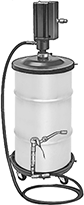 Image of ProductInUse. Front orientation. Grease Dispensers. Air-Powered Container-Mount Grease Dispensers, For 120 lb. Drum, Style C.