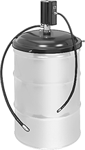 Image of ProductInUse. Front orientation. Grease Dispensers. Air-Powered Container-Mount Grease Dispensers, For 400 lb. Drum, Style E.