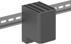 Image of ProductInUse. Front orientation. Space Heaters. DIN-Rail Enclosure Space Heaters , Without Built-In Control, Enclosed Radiant Heater.