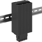 Image of ProductInUse. Open Radiant Heater without Built-In Control (IP20). Front orientation. IP20 Enclosure Rating. DIN-Rail Enclosure Space Heaters , Black, Without Built-In Control.