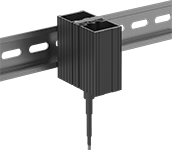 Image of ProductInUse. Open Radiant Heater without Built-In Control (IP54). Front orientation. IP54 Enclosure Rating. DIN-Rail Enclosure Space Heaters , Without Built-In Control, Black.