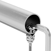 Image of ProductInUse. Pivoting V-Blocks Shown In Use. Front orientation. ZoomedIn view. V-Blocks. V-Blocks for Welding, Single Stud, Pivoting V-Blocks.