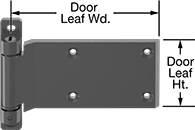 Image of Product. Front orientation. Contains Annotated. Hinges. Adjustable Hinges with Holes, Style 2.