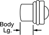 Image of Attribute. Front orientation. Contains Annotated. Tight-Hold Ball-Nose Spring Plungers, Flanged Profile.