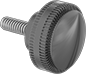 Image of Product. Style 2. Front orientation. Style 2. Threaded-Stud Knobs, Knurled-Head Grip.