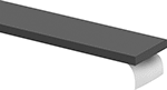 Image of Product. Front orientation. Rubber. High-Strength Neoprene Strips, Smooth Texture with Adhesive Backing.