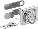 Image of Product. Front orientation. Cam Locks and Latches. Recessed Ring-Handle Keyed Cam Locks.