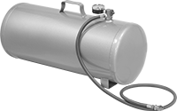Image of Product. Horizontal. Front orientation. Compressed Air Storage Tanks. Portable Compressed Air Storage Tanks, Horizontal Mount.