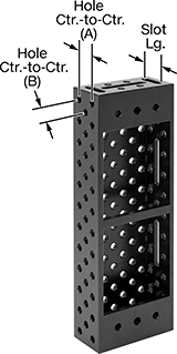 Image of Product. Style D. Front orientation. Contains Annotated. Fixture Squares. 4" Long, 8" Wide.