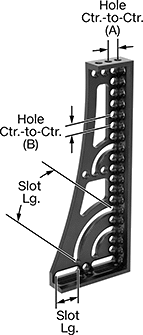 Image of Product. Style F (Left Orientation). Front orientation. Contains Annotated. Fixture Squares. Fixture Squares, Style F, Left-Hand-Side Orientation.