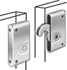 Image of ProductInUse. Style B (Shown Surface Mounted). Front orientation. Draw Latches. Hex-Socket Draw Locks, Mortise Mount or Surface Mount, Style B.