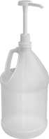 Image of Product. Front orientation. Push-Top Dispensers. Push-Top Dispenser Jugs, Semi-Clear Polyethylene.