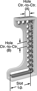 Image of Product. Front orientation. Contains Annotated. Fixture Tables. Fixturing Squares, 6" Long, 2" Wide, 12" High.