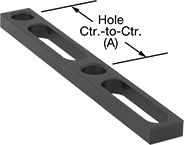 Image of Product. Front orientation. Contains Annotated. 2 Holes. 8" Long.