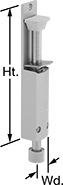 Image of Product. Front orientation. Contains Annotated. Door Holders. Foot-Operated Door-Mount Door Holders, Style 2.