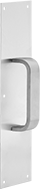 Image of Product. Front orientation. Door Push and Pull Plates. Rectangle Pull Handles.