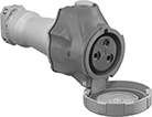 Image of Product. Socket. Front orientation. Power Connectors. Washdown Switch-Rated IEC Pin-and-Sleeve Connectors, Sockets, Light Indicator.