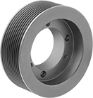 Image of Product. Front orientation. V-Belt Drive Pulleys. Quick-Disconnect (QD) Bushing-Bore V-Belt Drive Pulleys, 10 Grooves.