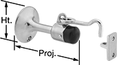 Image of Product. Front orientation. Contains Annotated. Door Holders. Hook-to-Hold Wall-Mount Door Holders, Style 2.