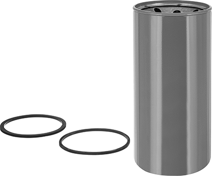 Image of Product. Front orientation. Disposable Canister for Hydraulic Oil Filter, Screw-on, 98.7% Efficiency @ 3 Microns, 10-3/4" High.