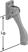 Image of Product. Front orientation. Contains Annotated. Door Holders. Lever-Operated Door-Mount Door Holders, Style 1.