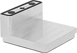 Image of Product. Riser with 1" Wide Step. Front orientation. Vacuum Workholding Plates. Risers, 1" Wide Step.