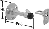 Image of Product. Front orientation. Contains Annotated. Door Holders. Hook-to-Hold Wall-Mount Door Holders, Style 3.