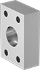 Image of Product. Flat Back. Back orientation. Pipe and Fittings. SAE High-Pressure Stainless Steel Unthreaded Pipe Flanges, Machined Flanges, Socket-Connect Female, Flat Surface.