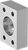 Image of Product. Flat Front. Front orientation. Pipe and Fittings. SAE High-Pressure Stainless Steel Unthreaded Pipe Flanges, Machined Flanges, Socket-Connect Female, Flat Surface.