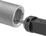 Image of ProductInUse. Front orientation. Lathe Tools. Quick-Change Lathe Tools and Holders, Internal Threading Tools—Right Hand.
