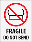 Image of Product. Front orientation. Labels. Shipping Labels , Fragile—Do Not Bend.