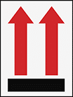Image of Product. Front orientation. Labels. Shipping Labels , Arrows.