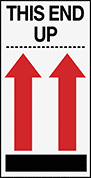 Image of Product. Front orientation. Labels. Shipping Labels , Arrows, This End Up.