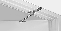 Image of ProductInUse. Front orientation. Door Holders. Frame-Mount Door Holders, 7/8" Minimum Required Door-to-Frame Clearance.