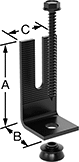 Image of Product. Front orientation. Contains Annotated. Brackets. Sealing Corner Brackets.