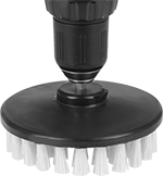Image of ProductInUse. Front orientation. Scrub Brushes. Drill-Operated&nbsp;Scrub Brushes.