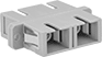 Image of Product. Front orientation. Fiber-Optic Connectors. Fiber-Optic Adapters, SC Female × SC Female.