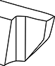 Image of Specification. Front orientation. Square Nose. High-Performance Grooving Lathe Tool Inserts.