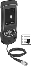 Image of Product. Front orientation. Contains Annotated. Thickness Gauges. Digital Coating-Thickness Gauges with Certificate of Calibration, Removable Probe with 3 ft. Cable.