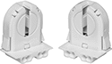 Image of Product. Front orientation. Light Sockets. Tight-Hold Sockets for Tubular Light Bulbs.