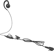 Image of Product. Front orientation. Headsets. Radio Earpieces, Style A.