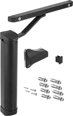Image of Product. Front orientation. Door Closers. Hydraulic Door Closers for Gates, 180° Range of Motion.