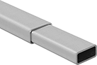 Image of ProductInUse. Two Rectangular Rails Shown Telescoping (Sold Separately). Front orientation. Weld-Together Framing and Fittings. Telescoping Weld-Together Rails, Rectangular Rail.
