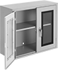 Wall-Mount Shelf Cabinets with Clear-View Doors